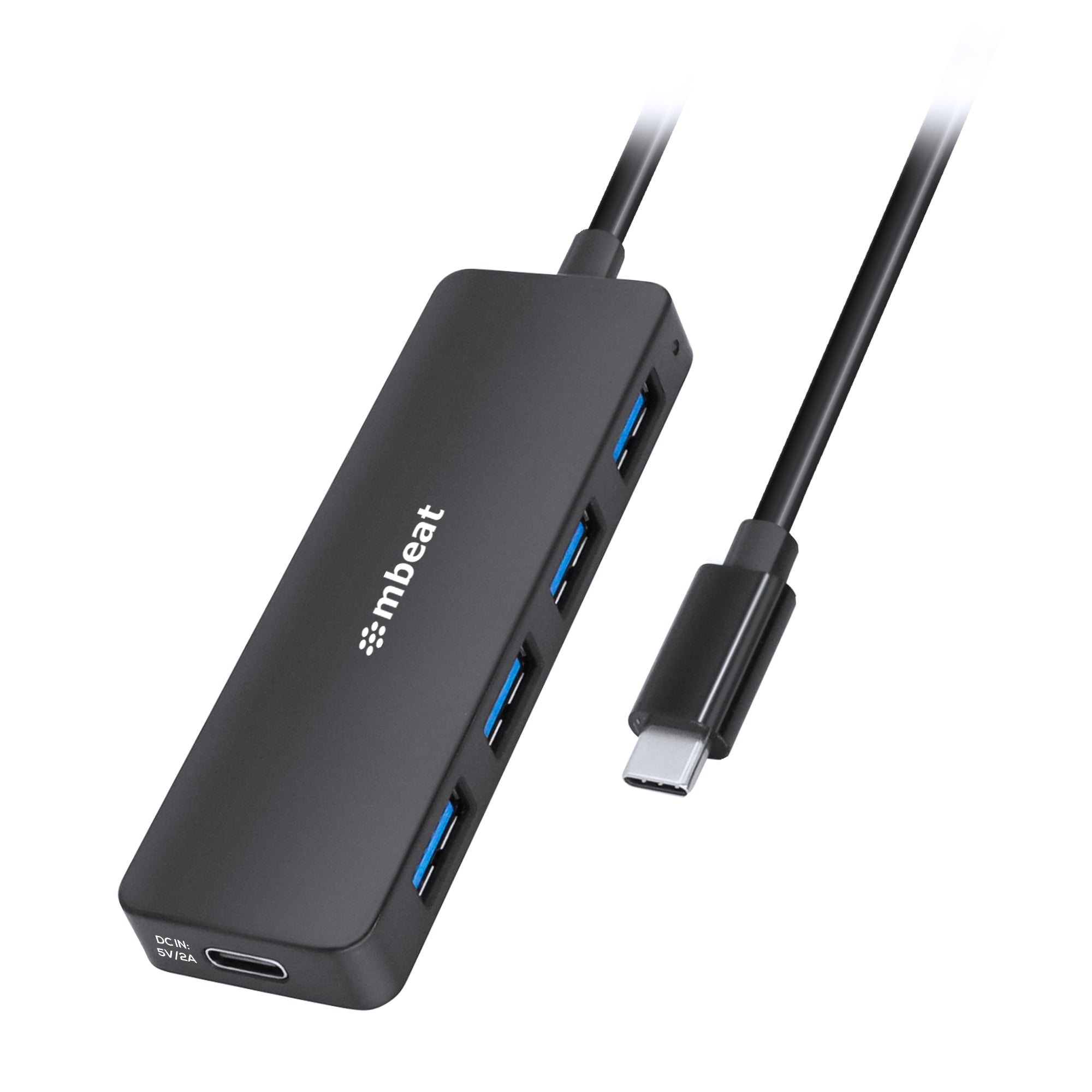 mbeat 4-Port USB-C Hub with USB-C DC Port  Compact and Portable Design  Flexible Device Connectivity Data Transfer Speed: 5Gbps Weight: 30g mbeat 4-Port USB-C Hub with USB-C DC Port  Compact and Portable Design  Flexible Device Connectivity Data Transfer Speed: 5Gbps Weight: 30g